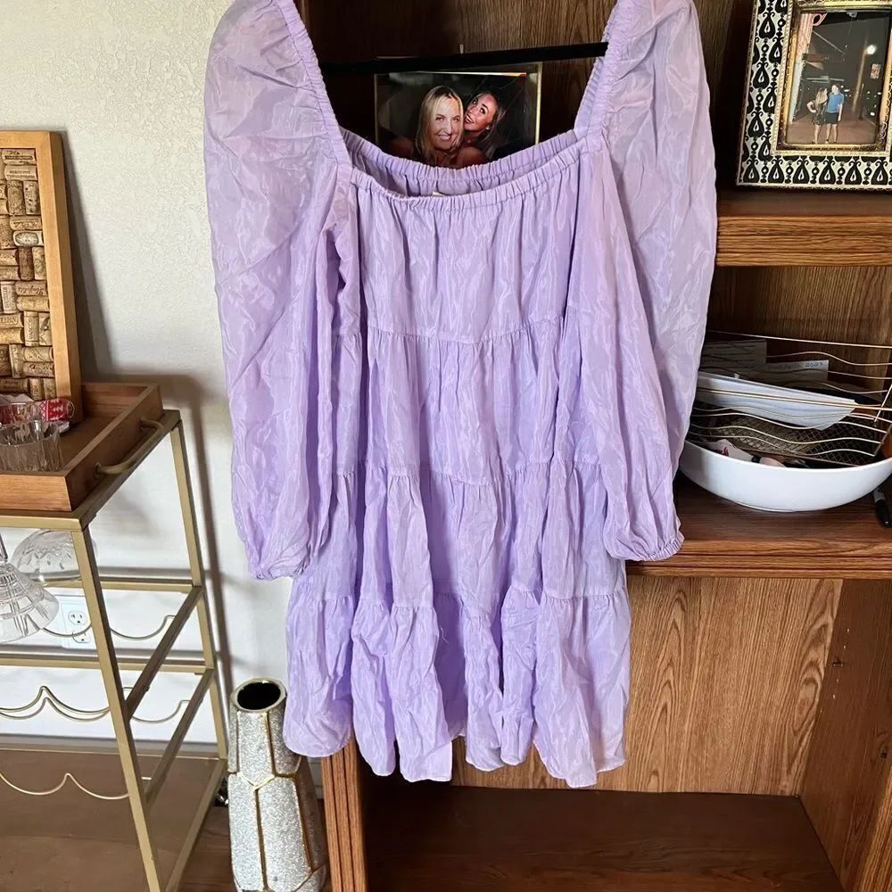 ALICE + OLIVIE ROWEN PURPLE MINI DRESS - Picture 5 of 5
